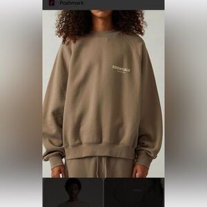 Essentials Men’s Taupe Crewneck Sweatshirt